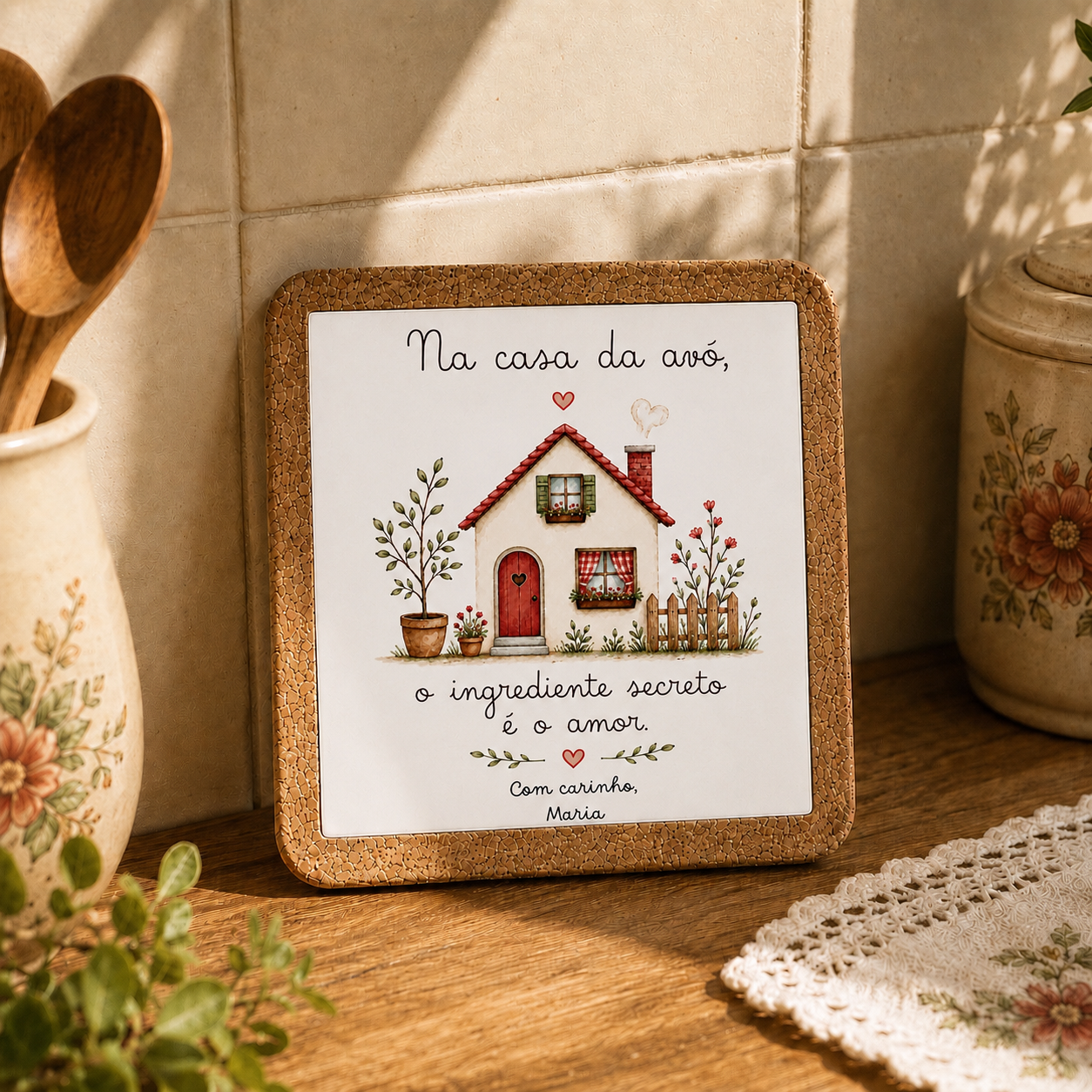 Base de panelas personalizada para avó
