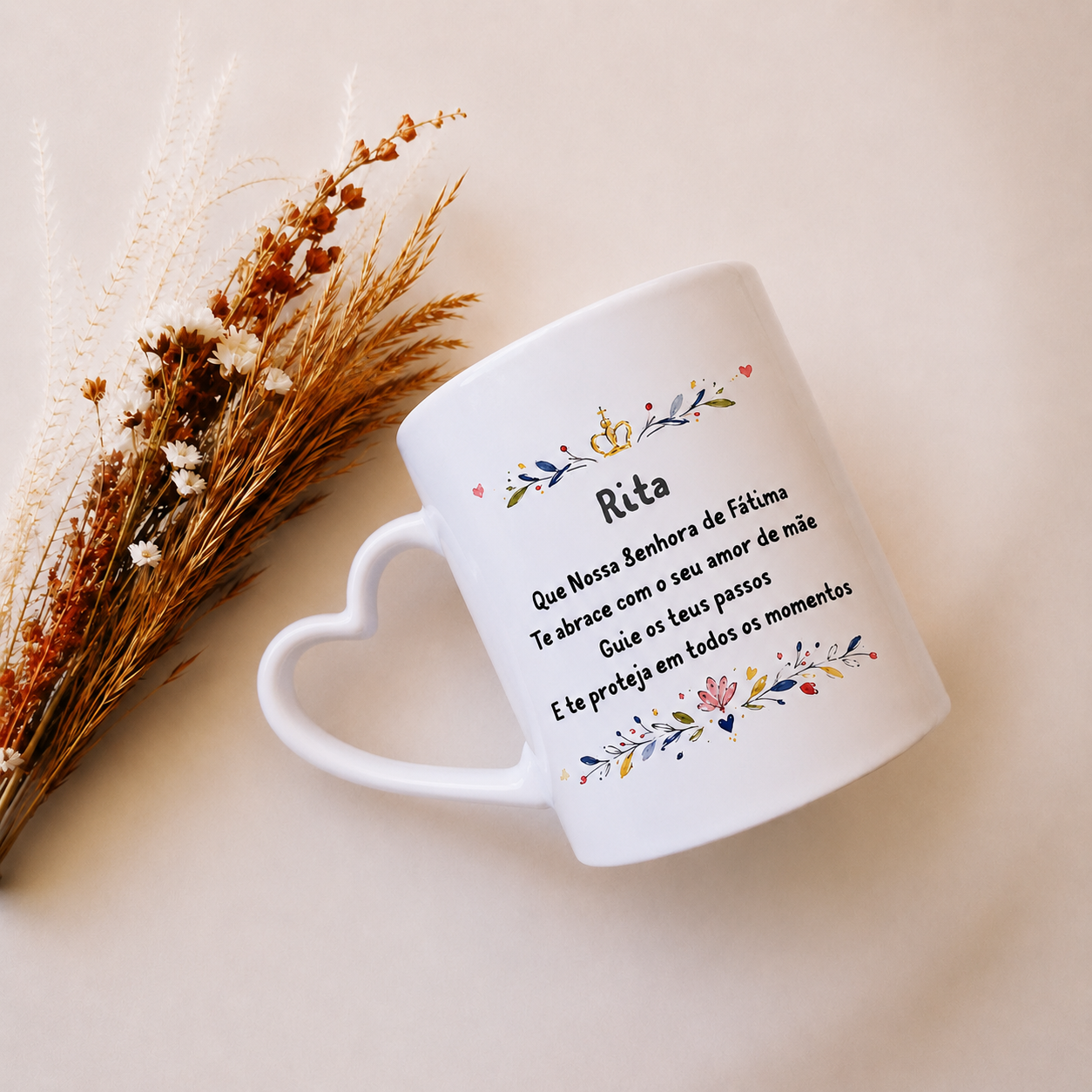 Caneca Nossa Senhora de Fátima Personalizada