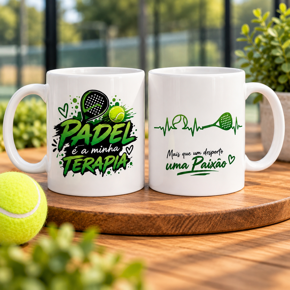 Caneca personalizada para apaixonados por padel 