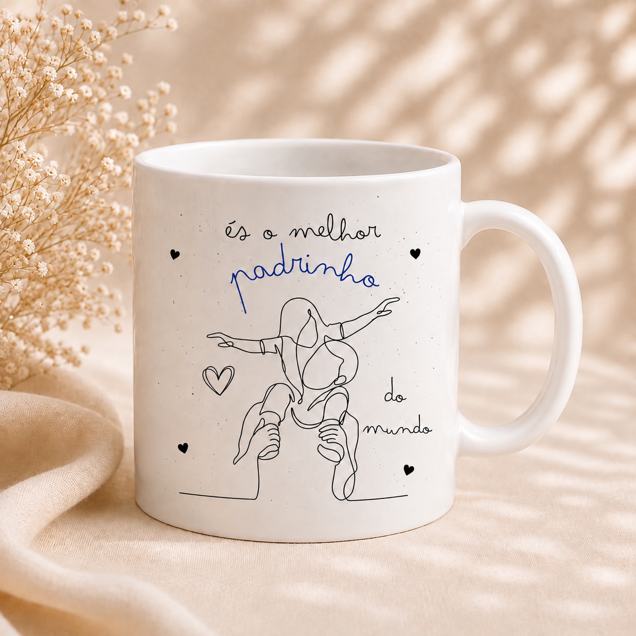 Caneca personalizada com mensagem padrinho 