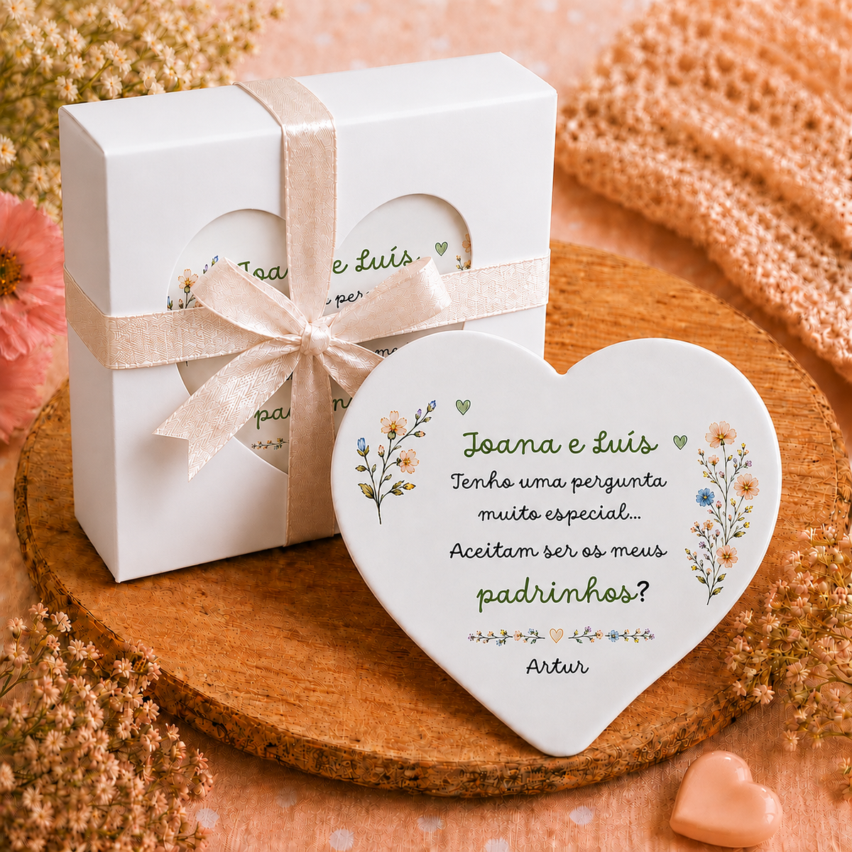 Íman personalizado convite padrinhos