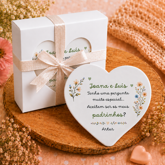 Íman personalizado convite padrinhos