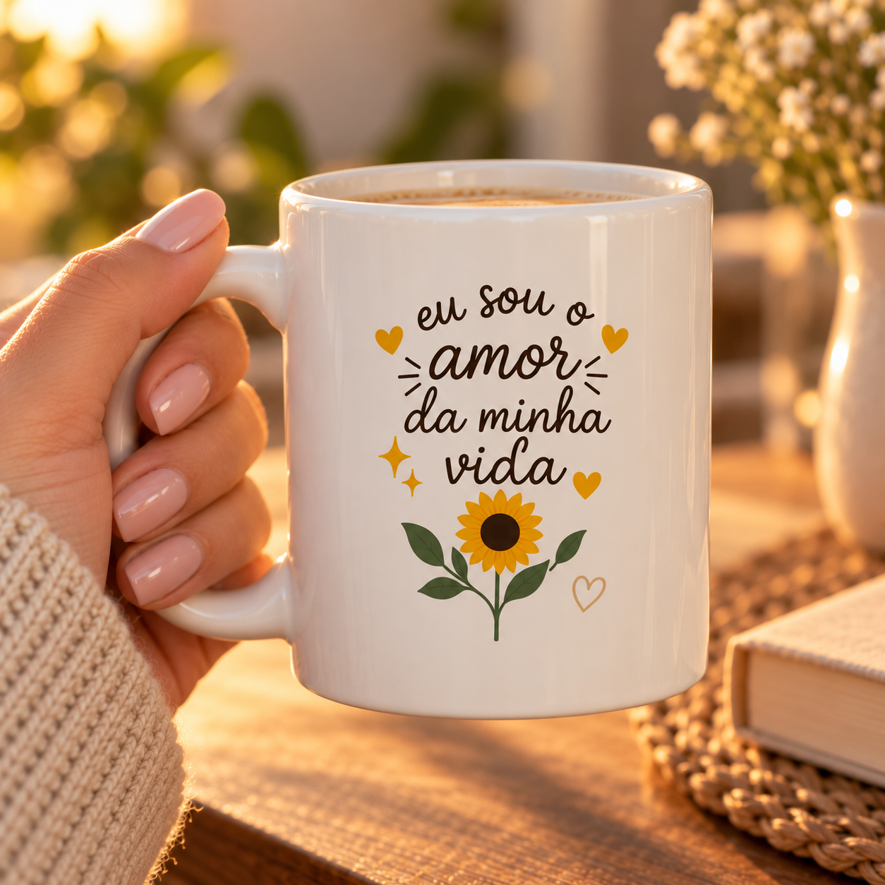 Caneca para ela com frase amor próprio 