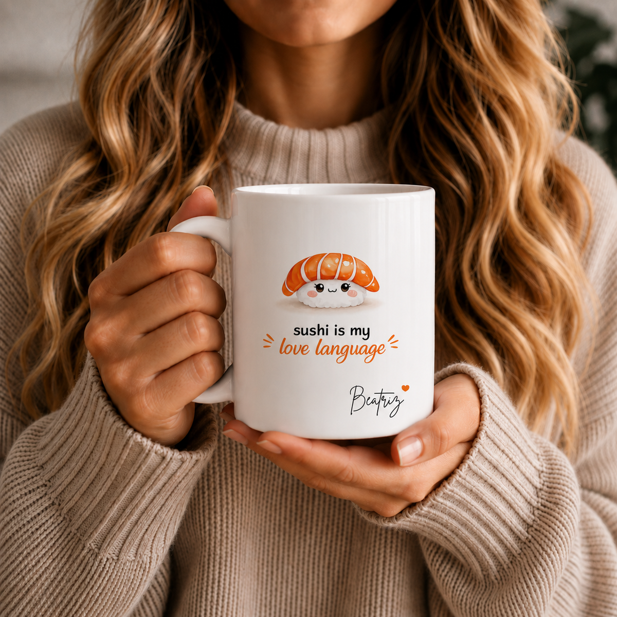 Caneca personalizada para amantes de sushi 