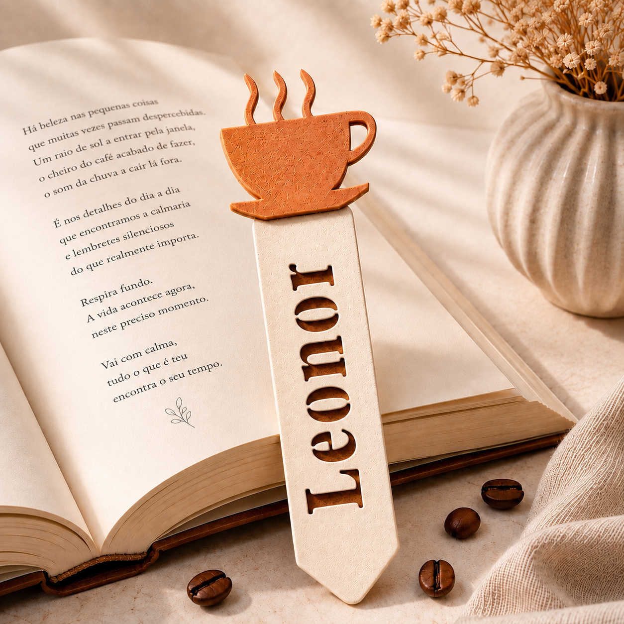 Marcador de livro personalizado com nome 