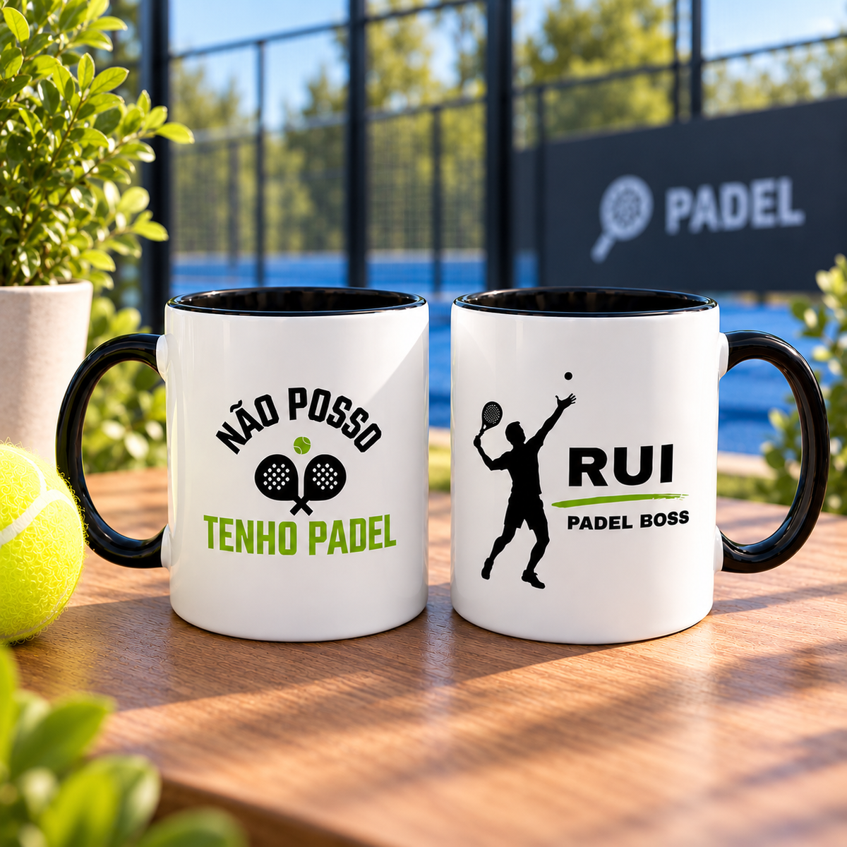 Caneca personalizada para amantes de padel 