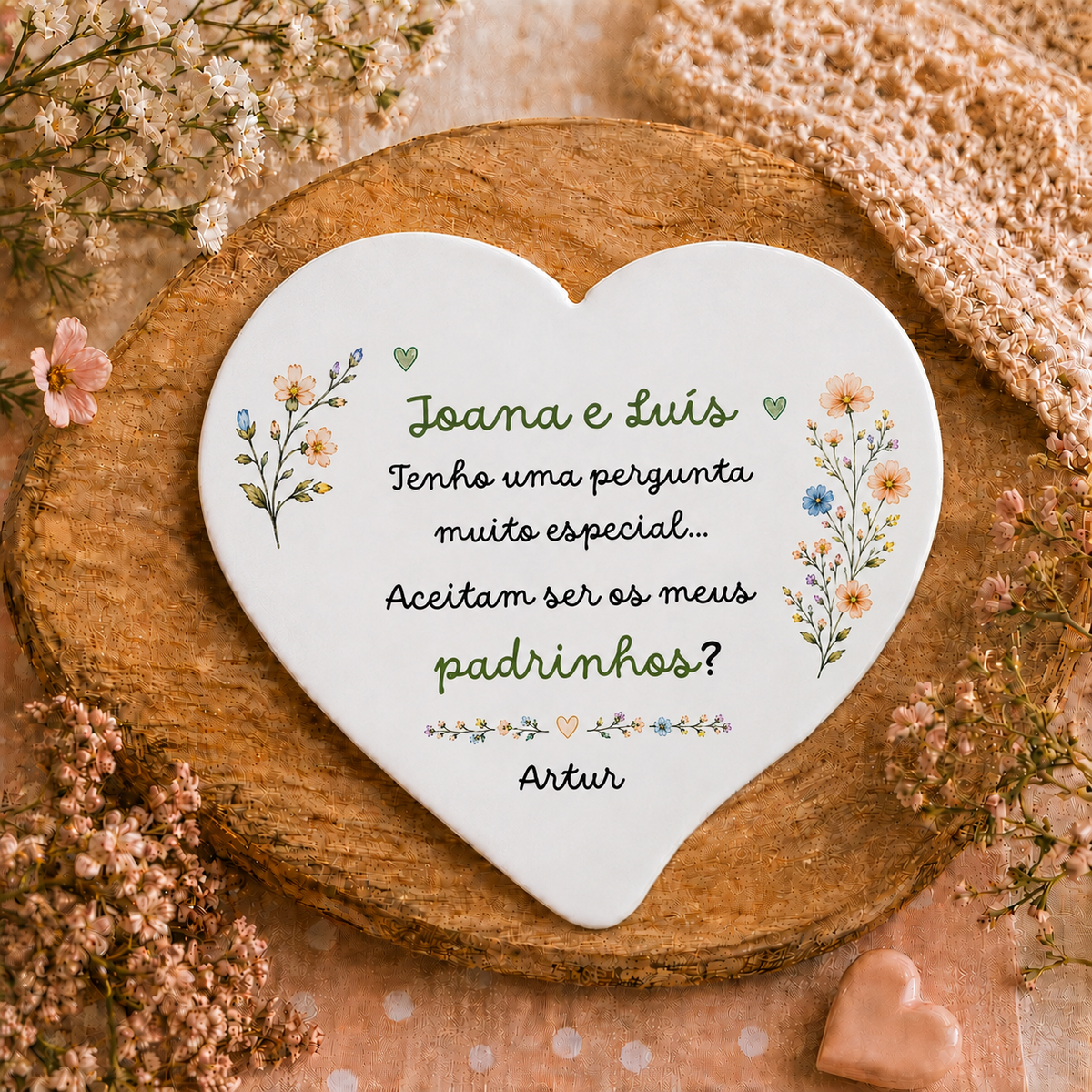 Íman personalizado convite para padrinhos