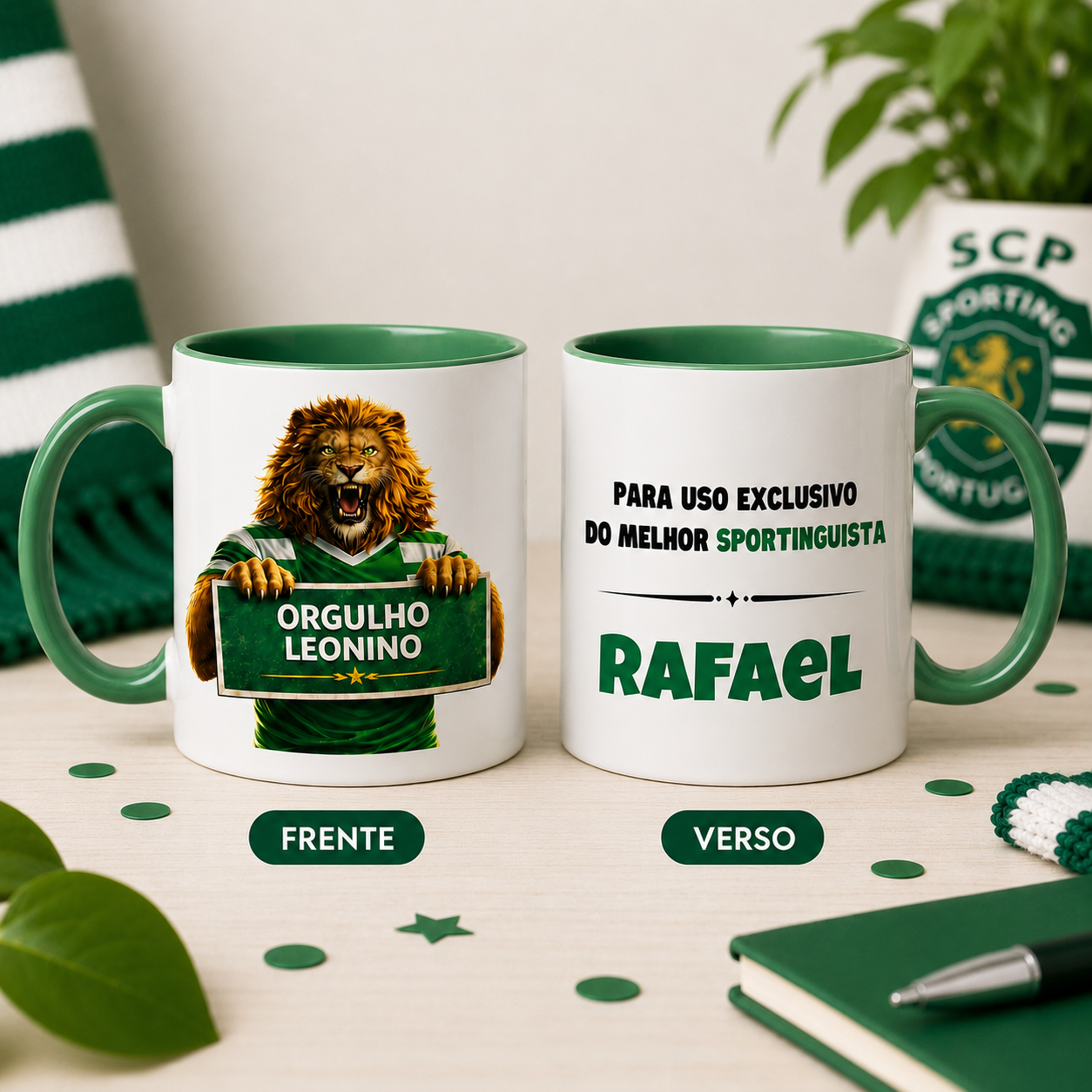 Caneca personalizada para sportinguista
