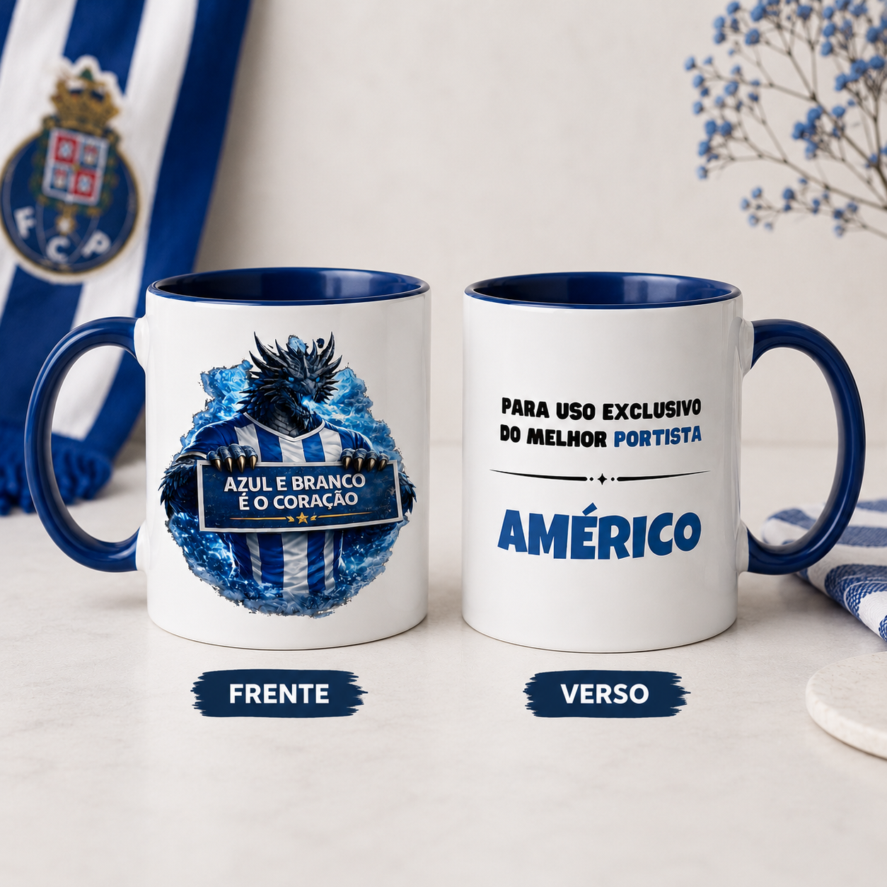 Caneca personalizada com nome para portista 