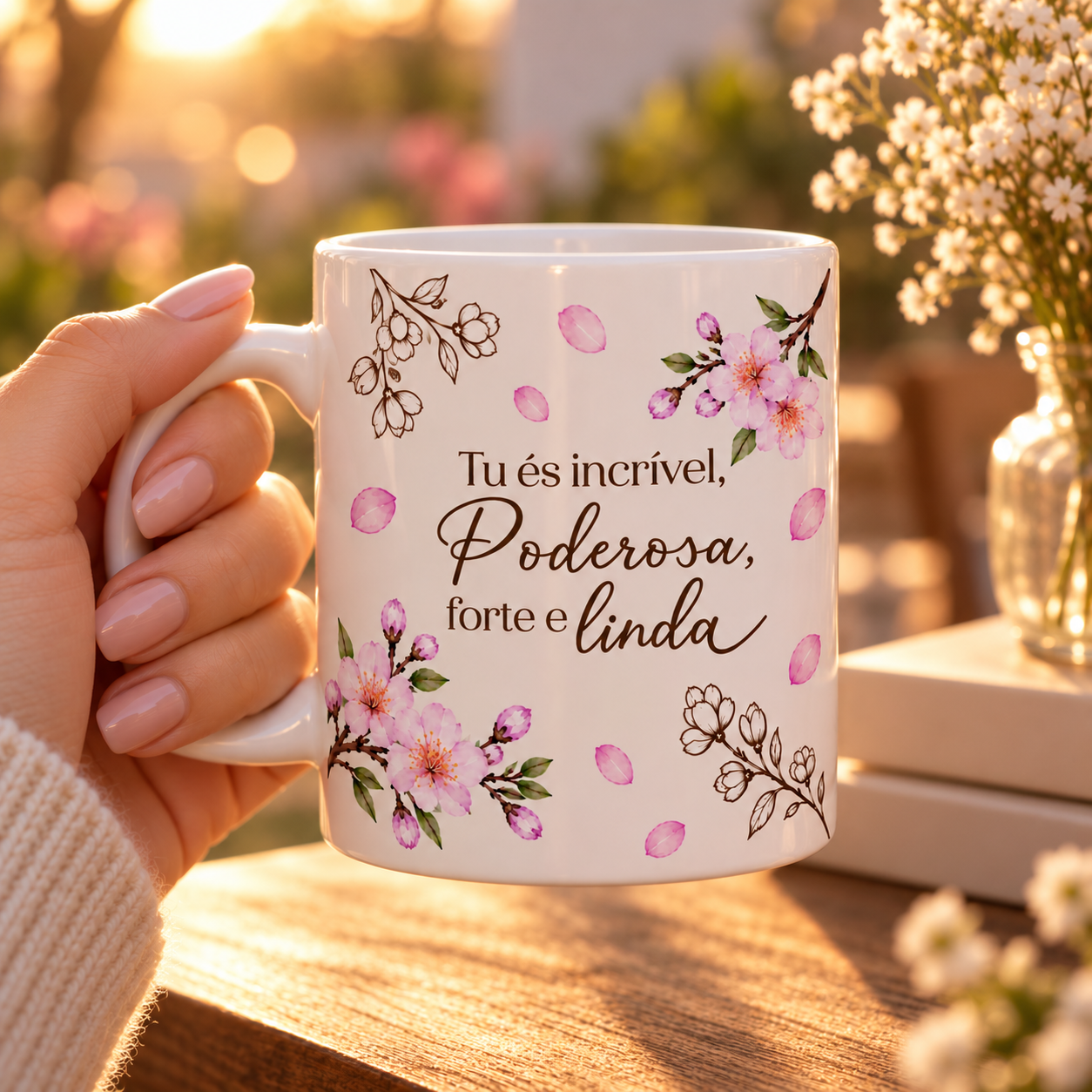 Caneca com frase motivacional para ela 