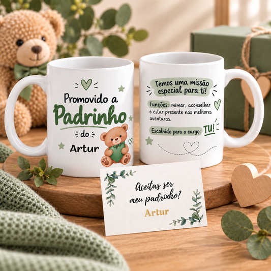 Presente personalizado convite padrinho 
