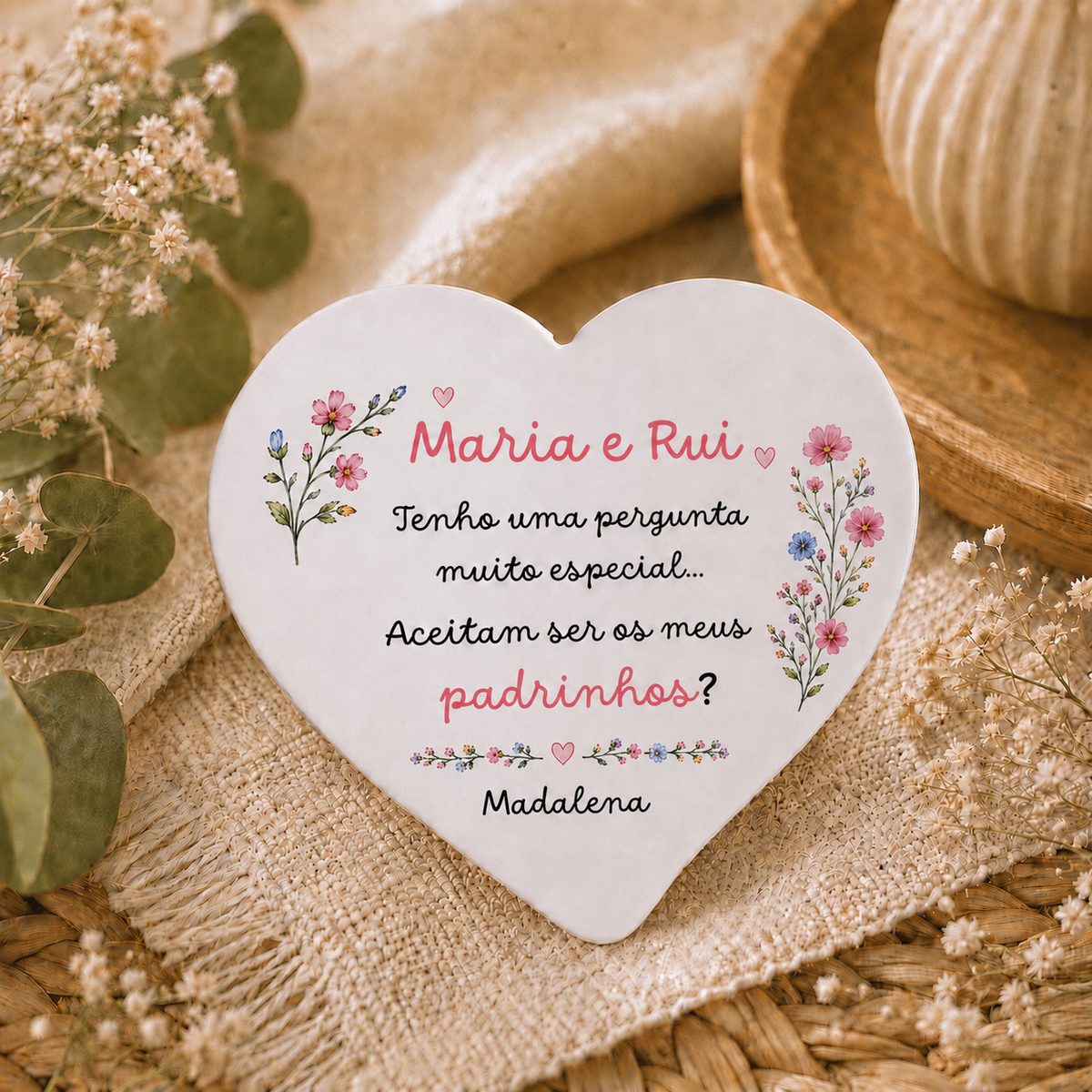Iman personalizado padrinhos 
