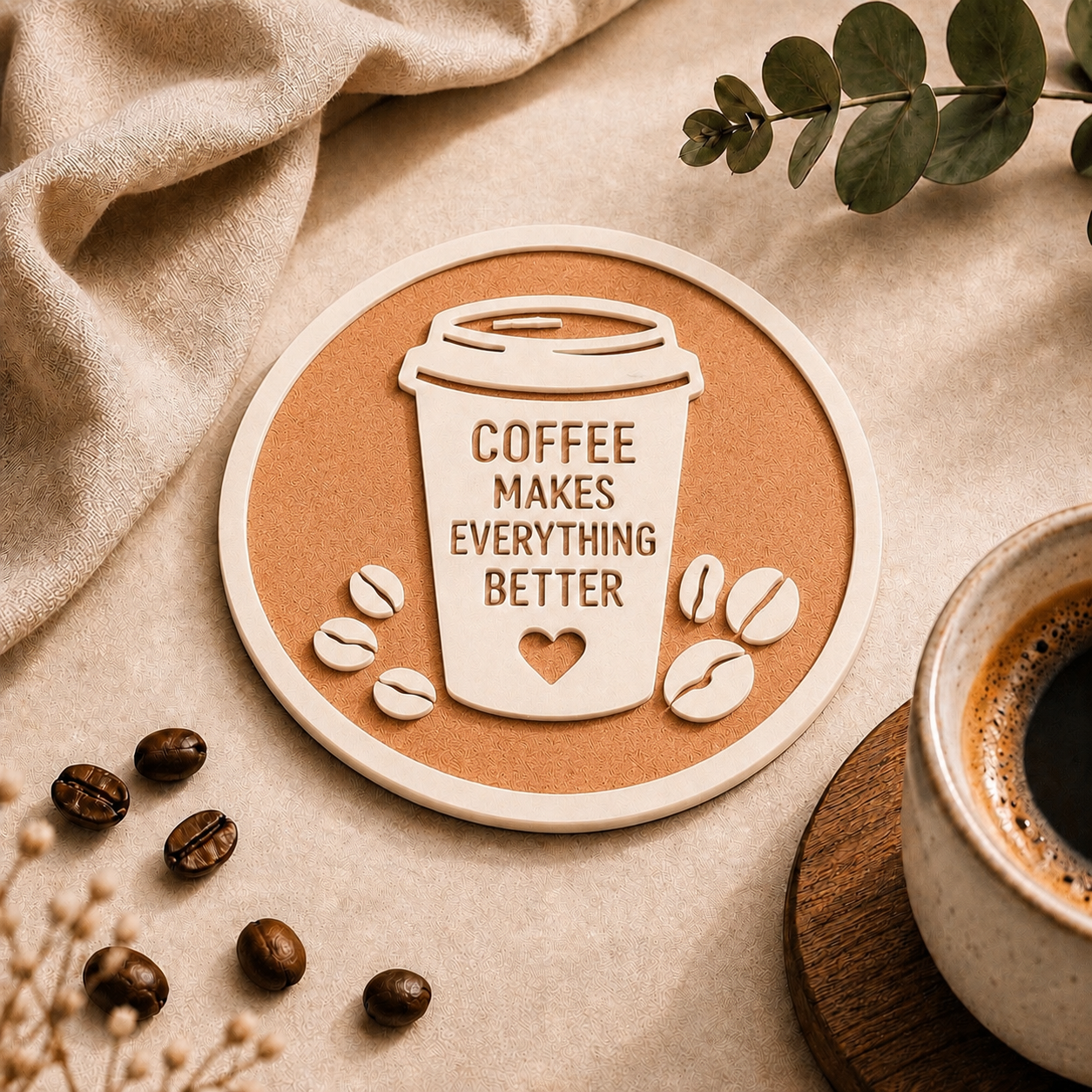 Base para copos amantes de café 