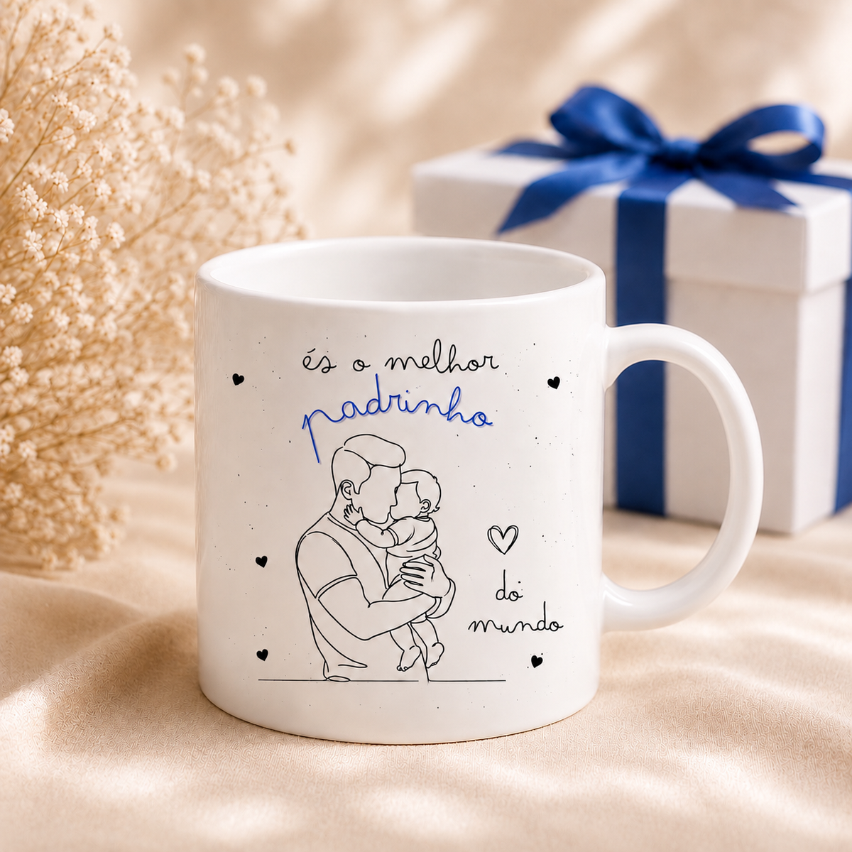 Caneca personalizada com mensagem padrinho 