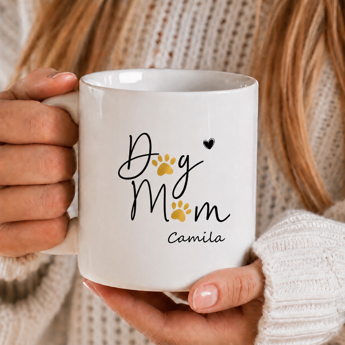 Caneca personalizada com nome para amantes de cães 