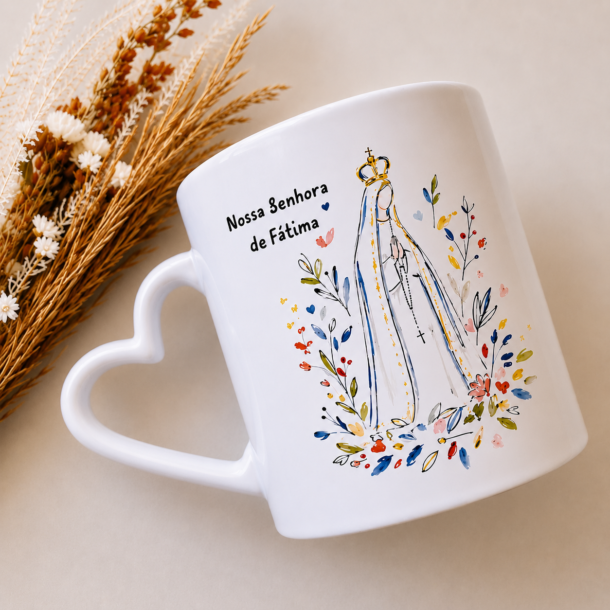 Caneca Nossa Senhora de Fátima para a Avó