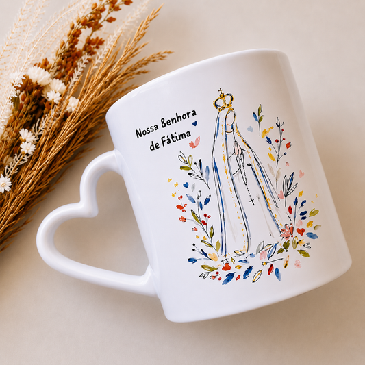 Caneca Nossa Senhora de Fátima para a Avó