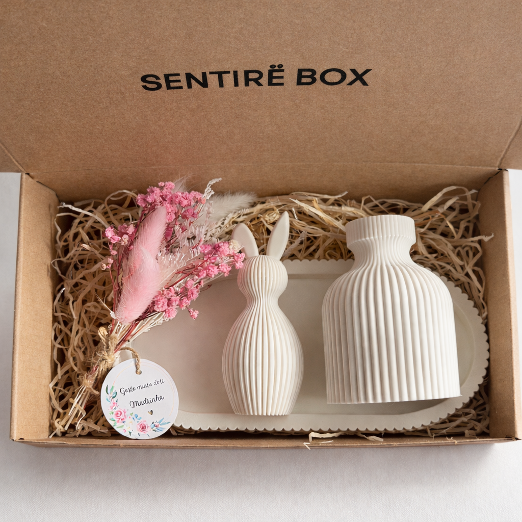 Box ‘Jarra com Coelhinho e Flores Secas’