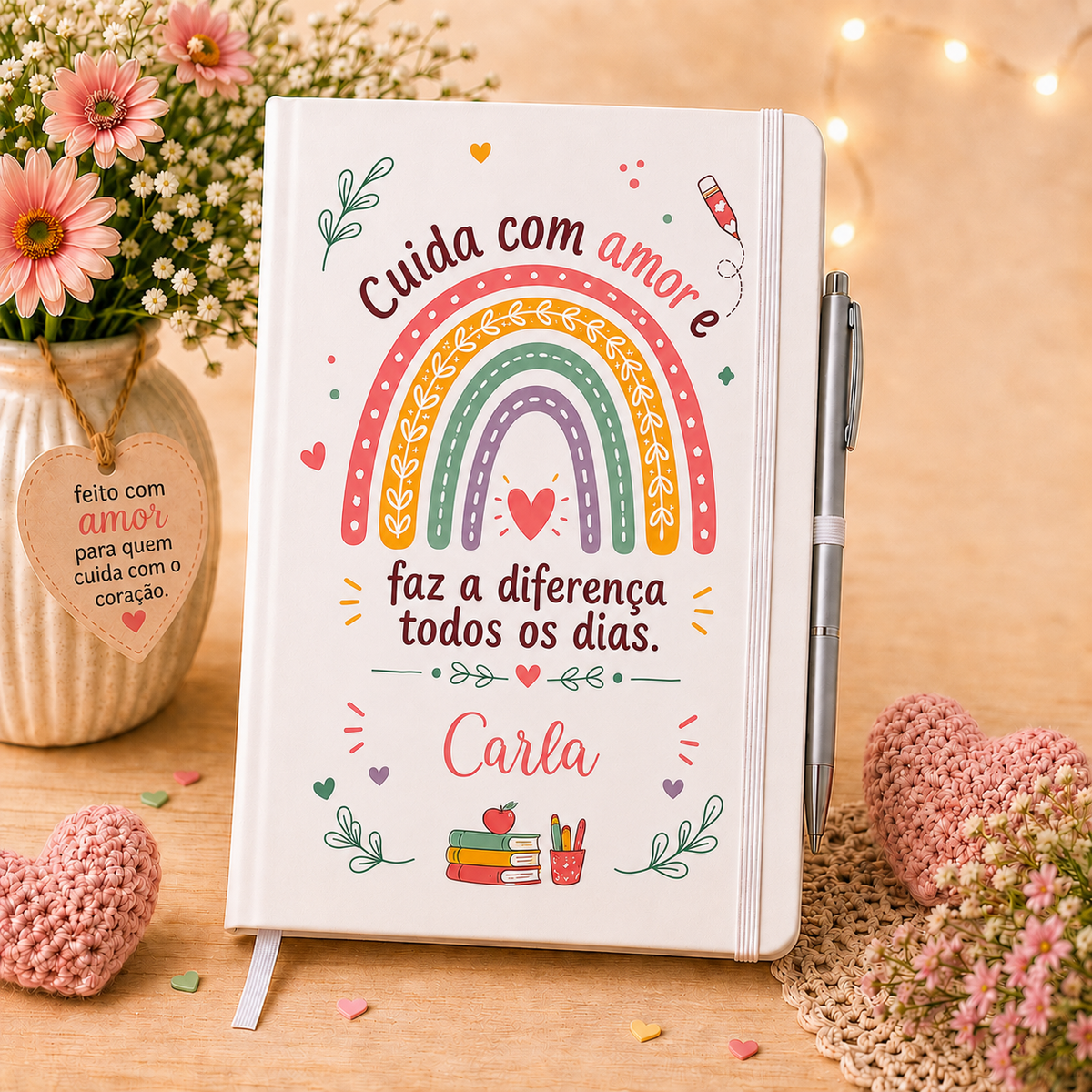 Caderno personalizado para auxiliar 