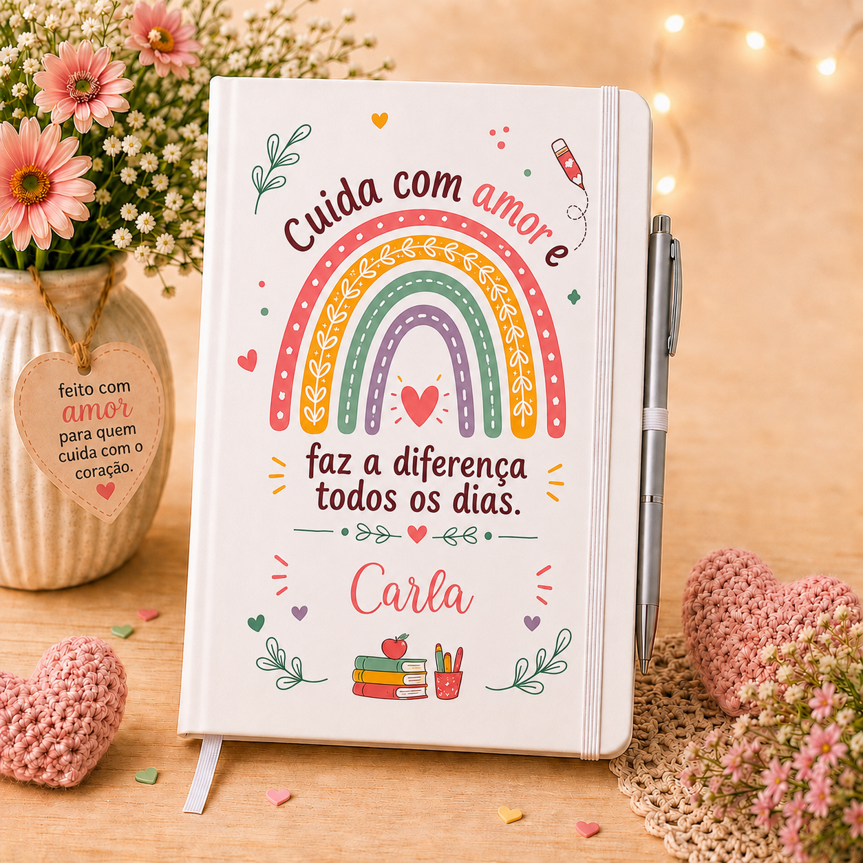 Caderno personalizado para auxiliar 