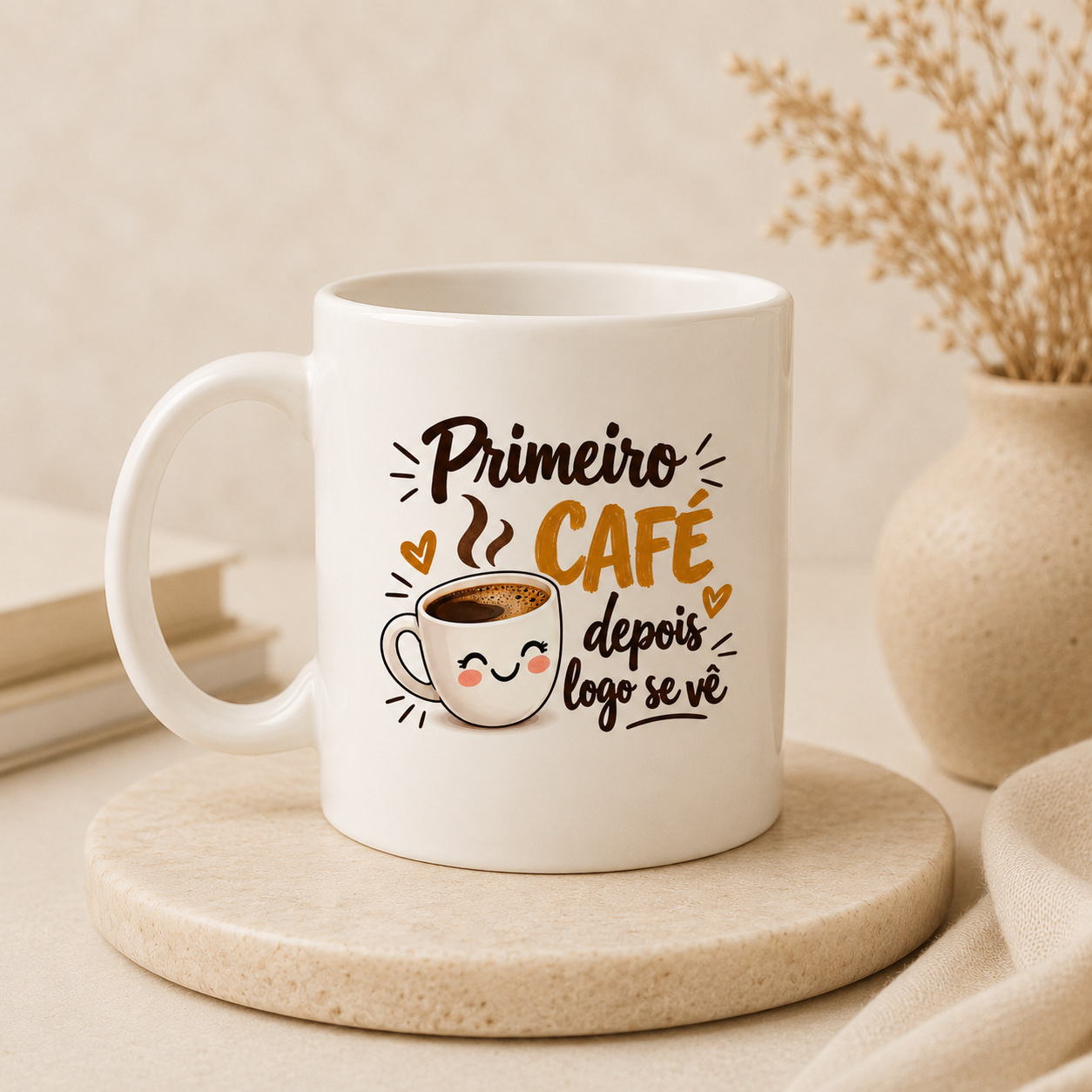 Caneca divertida para amantes de café 