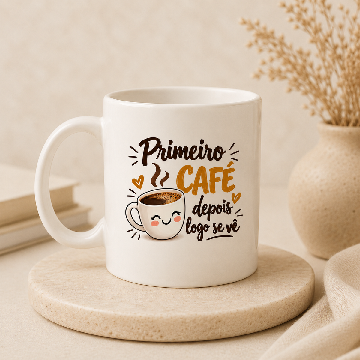 Caneca divertida para amantes de café 