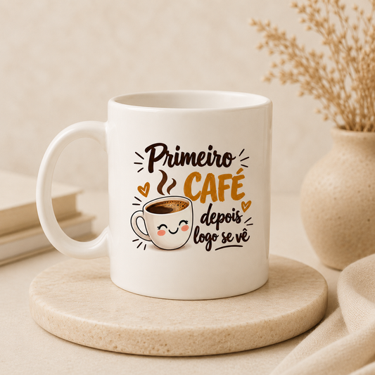 Caneca divertida para amantes de café 