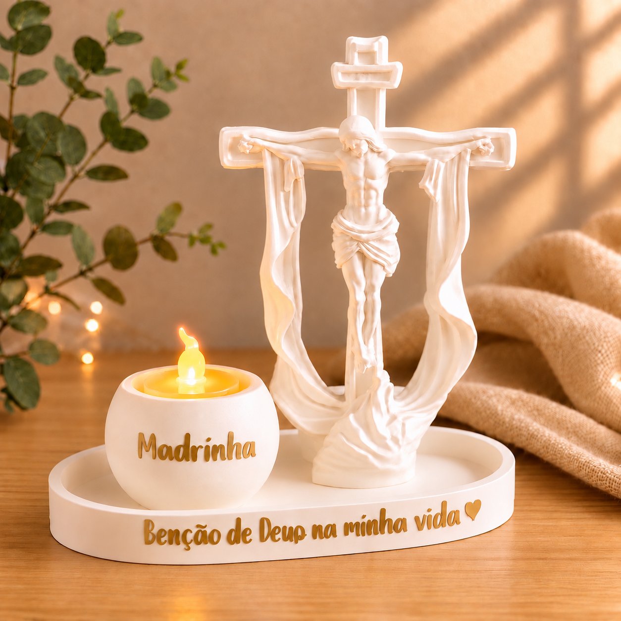 Presente religioso personalizado para madrinha 