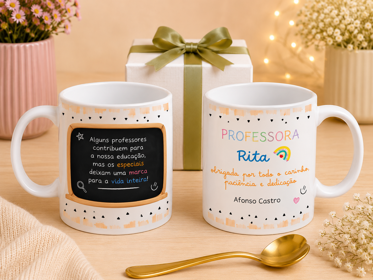 Box com Caneca Personalizada para Professora