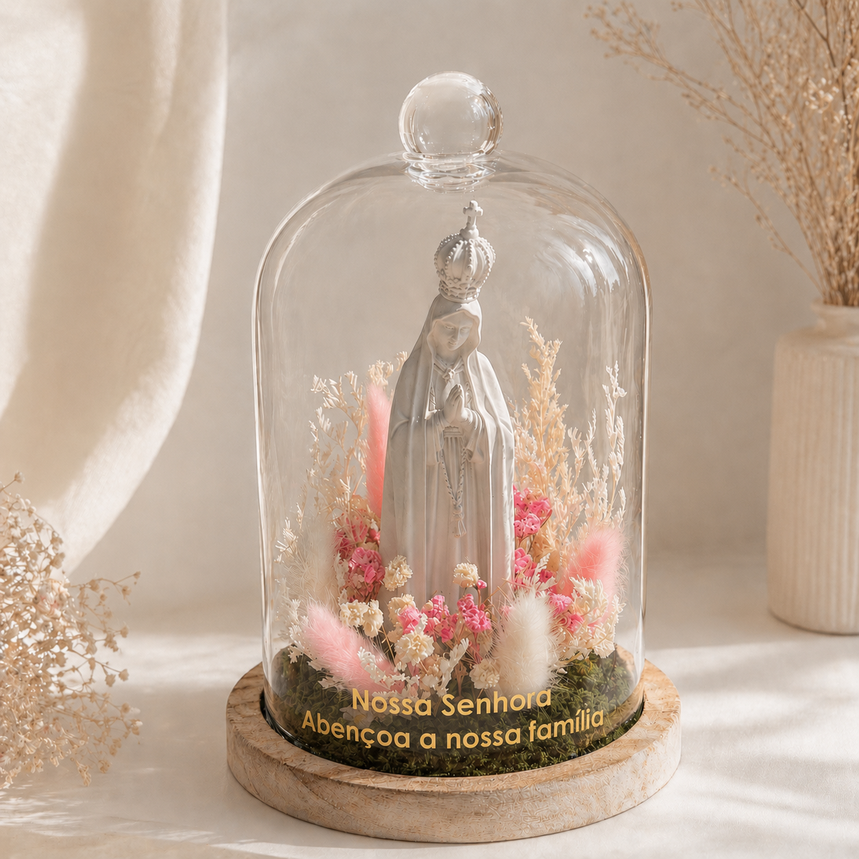 Campânula de Nossa Senhora de Fátima Personalizada